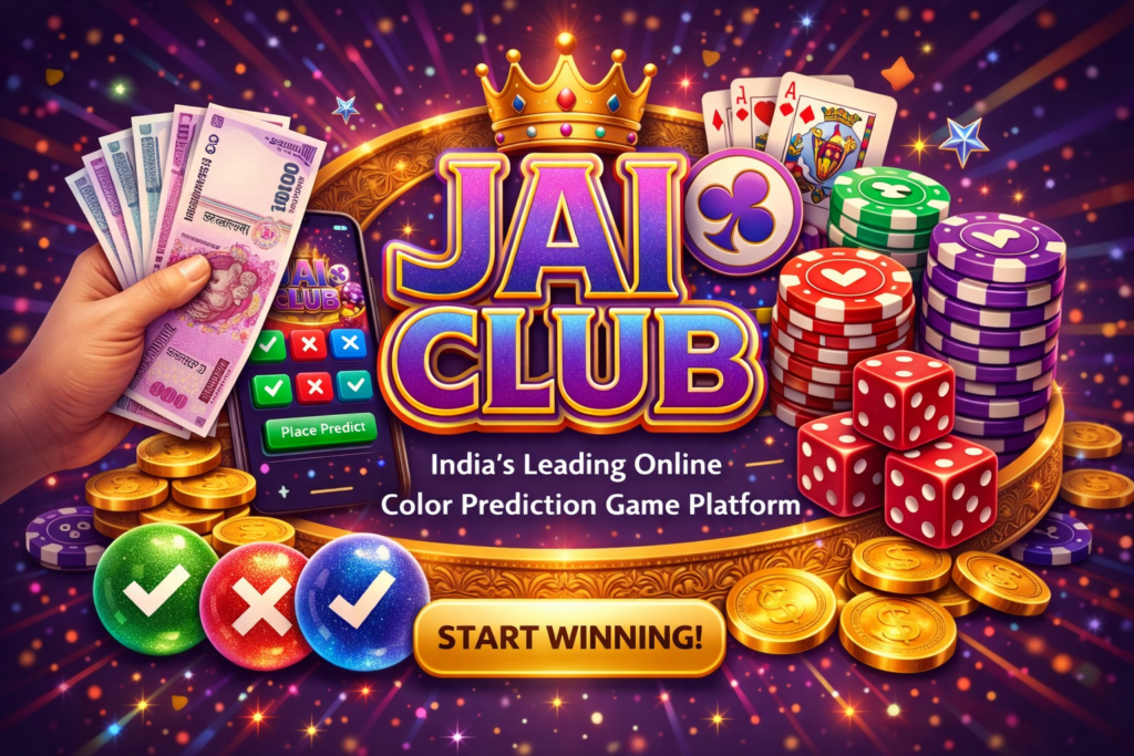 Jai Club online color prediction game platform with real money rewards, mobile gameplay and fast results